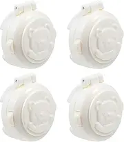 DOITOOL 4pcs Child Safety Locks Washing Machine Button Covers Baby Proofing Safety Locks Latch for Toilet Trash Cans Refrigerator Washer ( White )