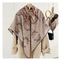 在飛比找momo購物網優惠-【Jun Jun】真絲羊毛雙面雙色大方巾 圍巾 披肩 130