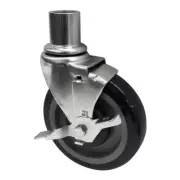 5” Wire Shelf Swivel Casters With Brake - Qty 4