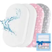 Bassinet Sheets & Waterproof Bassinet Mattress Pad Protector 4 Pack Set, Univ...