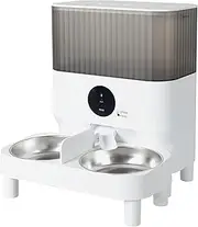 PaWz 7L Automatic Pet Feeder – Dog, Cat, Auto, Smart, Timed, Feed Dispenser, Food, Timer, Adjustable Height, White, WiFi APP Control for Remote Feeding, Easy to Clean