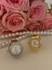 1pc Ring Watch Round/four-leaf clover Finger Watch Men Women Creative Ring Watch