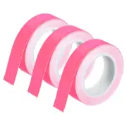 3Pcs Glow in the Dark Tape 0.5" x 9.8 ft Luminous Fluorescent Sign Sticker Pink