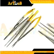 6" Suture Tying Tweezers+Castroviejo Micro Scissors+Castroviejo N/H -Premium 3pk
