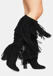 [Lemon Drop by Privileged] Premium Fringe Boots