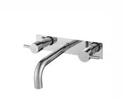 Fienza Isabella Chrome Solid Brass Three-piece Set With Cover Plate Wall Basin Set