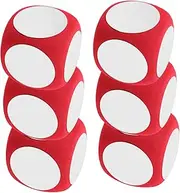 KOMBIUDA 6Pcs Writable Dice Blank Rounded Party Game Dices for Classroom Learning Engaging Math Language Activities for Teachers Students