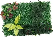 VANZACK Simulated Green Wall Privacy Fence Screen Small Patio Turf Backyard Artificial Green Wall Decor Decoration Grass Plant Wall Greenery Backdrop Covering Fake Moss Plastic