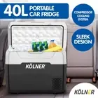 New Kolner 40L Mini Portable Fridge Freezer Car Cooler 12/24/240V Camping Black