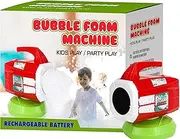 Foam Machine Battery Operated Powerful Bubble Foam Maker Machine for Kids Easy to Use Ideal for Bathtub Parties Outdoor Play Foam Solution Included