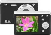 4K Digital Camera for Photography 50MP, Auto Focus & 16X Digital Zoom Point and Shoot Camara, Anti-Shake, Built in Fill Light, for Teens Beginner Adult (Black)