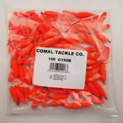 Comal Tackle Panfish Cigar Peg Float - Size 1.50" Slim, Red, 100pk C150R