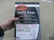 6 Hepa bag Riccar Supralite R10 Simplicity Freedom S10 RFH-6 SLH-6 Deluxe L M500