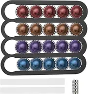 ZLHETWT Magnetic Coffee Pod Holder, Fridge Coffee Capsule Organizer, Space Saving Fridge Capsule Organizer, Adhesive Installation for Home Kitchen (black)