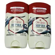 2 Pack Old Spice Deep Sea Ocean Elements Antiperspirant Deodorant 2.6oz 24/7