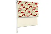 Customised Printed Designer Pattern Dual Day/Night double Roller Blinds --Red pansy