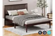 ALFORDSON Bed Frame Wooden Timber Base Platform Walnut CAELUS