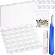 [Swpeet] 138Pcs White Prewound Bobbin Thread with Clear Storage Plastic Case Box, Polyester Thread Pre-Wound Bobbins Set Sewing Thread Kit for Hand Embroidery Machine Sewing Craft Supplies