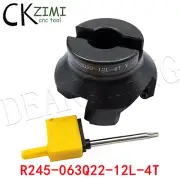 1× R245-063Q22-12L-4T 63mm CNC Indexable Face Milling Cutter,For R245-12T3M-PM