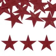 32Pcs Iron on Star Patches Sew on Star Embroidered Patches, 45mm Wine Red