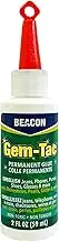 Gem-Tac 59 ml Medium Dries Bottle, Clear, White