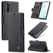 CaseMe Samsung Galaxy Note 10 Classic Folio Leather Case Cover Note10 [Black]