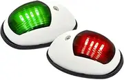 Boat Navigation Lights - 12V Marine Red Port Green Starboard Light for Small Yachts Barge- Operates at IP55/ IP67 - Water Resistant Lamp Safe Sailing as Signal Lamp