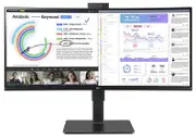 LG 34' 34BQ77QC-B Webcam IPS WQHD UltraWide , 3440x1440 21:9 5ms, HDR10 Height Adjust Tilt Swivel Pivot, SPK HDMI DP USB-C 90w, RJ45 Monitor 34BQ77QC