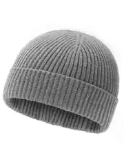 Zylioo XXL Brimless Beanie Hats,Large Knitted Trawler Skull Cap,Winter Stretc...