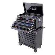 SP TOOLS Metric/Sae Tool Kit Black 14 Drawer - 417 Piece SP50175X
