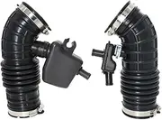 Black Air Intake Hose Left & Right Side Compatible with Infiniti FX35 Base Sport 2009 2010 2011 2012# 16576-1CB1A 16576-1CB0A