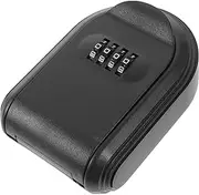 TOGEVAL Key Lock Box with Combination Lock Outdoor Key Storage Wall Mountable Security Container Weather Resistant Code for Home Office Apartment School