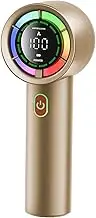 Personal Hand Fan - Adjustable LED Display Battery Powered Fan,Rechargeable Air Cooler, Small Handheld Ventilator for Men, Women