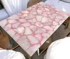 36"x24" Pink Rose Quartz Stone Coffee Table Top Crystal Stone Kitchen Hallway