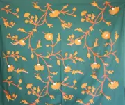 Set(3 meter) Kashmir Wool embroidery Crewel Handmade Curtains Fabric Upholstery