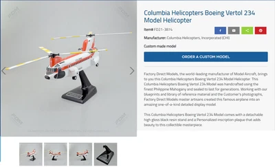 helicopter model - Boeing Vertol 234 Chinook - Columbia Helicopters