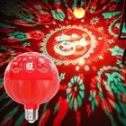 LED RGB E27 Lamp Bulb Festive Atmosphere Lamp Projector Stage P2B5 Rotating M3X1