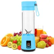 Personal Size Portable Blender - 13oz USB Rechargeable Blender with Cup Lid - BPA-Free 4 Blades Blender Cup Shakes and Smoothies, Fresh Juice Travel Blender - For Home Sports Outdoors Travel