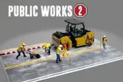 PUBLIC WORKS 2 FIGURE 6 PC SET 1/64 DIECAST FIGURINE AMERICAN DIORAMA AD-76519MJ