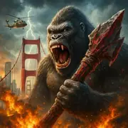 Kaiju Godzilla Fight vs Kong Gorilla Monkey City Destruction Game 3D