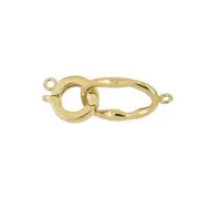 Gold Plated Sterling Silver Necklace Bracelet Hook & Eye Hinged Clasp #97170