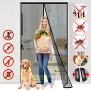 Magnetic Screen Door Mesh Hand-Free Net For Mosquito Fly Insect Bug Curtain