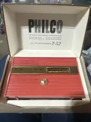 Vintage Philco Transistor Radio,Model T-52, Am band, 5 transistors, Made in USA.