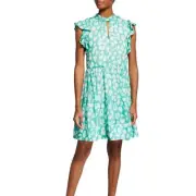 Milly Women’s Mona Jungle Leopard-Print Tiered Chiffon Dress Sz P