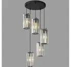 Black Pendant Lighting Modern Pendant Light, Mini Crystal Chandeliers,Adjustable