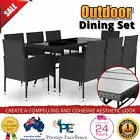 Outdoor Furniture Set Garden PE Wicker Dining Table Chairs Patio Lounge Setting