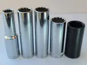 Metric Deep Socket Assortment 5pc 1/2" Dr & 3/8" Dr Minimax Tools Made in Japan
