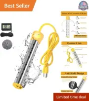 UL Certified Stainless Steel Immersion Water Heater with Digital LCD Thermometer