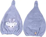 ADOCARN Coral Towel Cap for Women Quick Dry Hair Drying Hat Fleece Towel for Sleeping