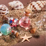 10 Pcs Mini Glass Bottles Drifting Bottles Small Wishing Bottles Cork Stopp-S CR
